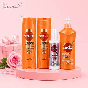 PACK SH SEDAL_AC SEDAL_SERUM SEDAL LUMINOSO UV_CREMA PEINAR SEDAL 