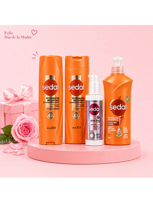 PACK SH SEDAL_AC SEDAL_SERUM SEDAL LUMINOSO UV_CREMA PEINAR SEDAL 