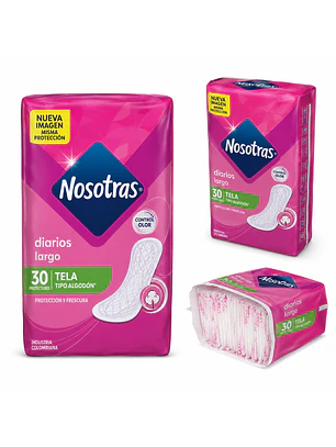 PROTECTORES DIARIOS LARGOS NOSOTRAS x30 