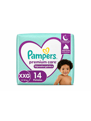 PAÑAL PAMPERS PREMIUM CARE XXG (14U)