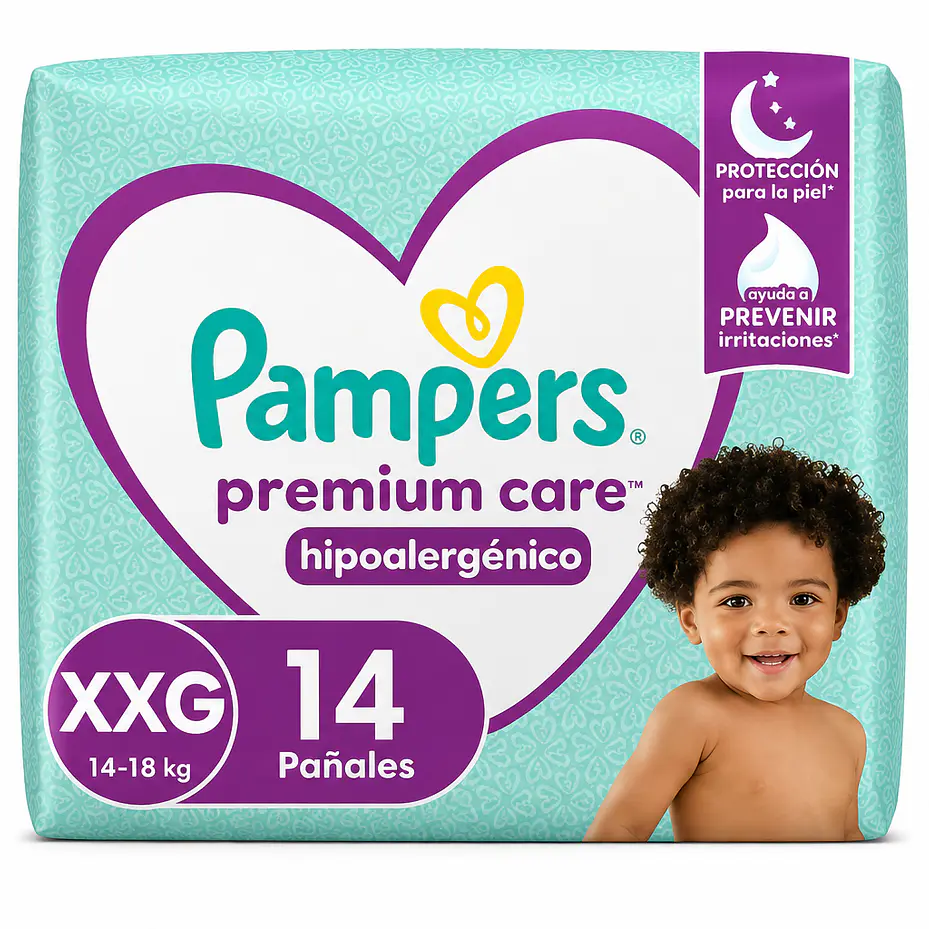 PAÑAL PAMPERS PREMIUM CARE XXG (14U) 1