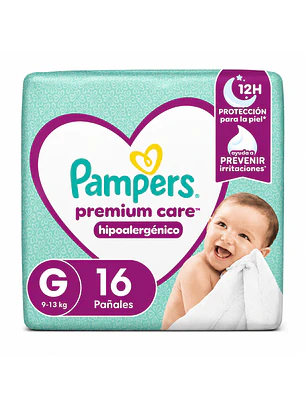 PAÑAL PAMPERS PREMIUM CARE G (16U)