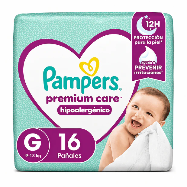 PAÑAL PAMPERS PREMIUM CARE G (16U) 1