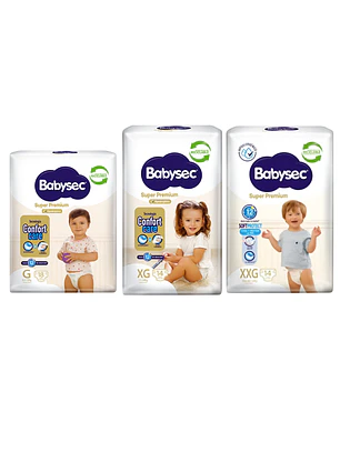 PAÑAL BABYSEC SUPER PREMIUM_PAQUETES PEQUEÑOS 