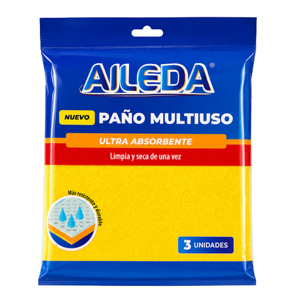 PAÑO AMARILLO ULTRA ABSORBENTE X3 AILEDA (100U) 1