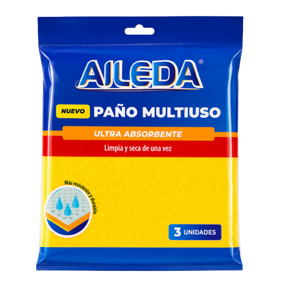 PAÑO AMARILLO ULTRA ABSORBENTE X3 AILEDA (100U) 1