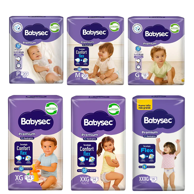Pañales Babysec Premium – Todas las tallas 1