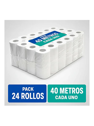 Higiénico pilucho h/s 40mts 24 rollos