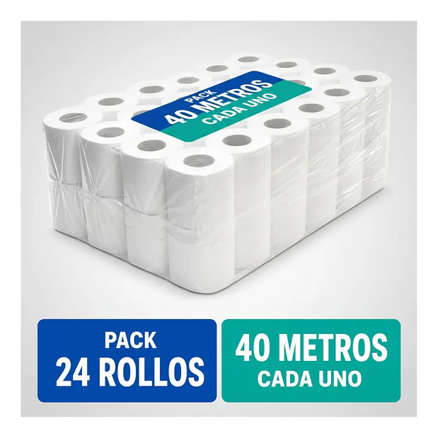 Higiénico pilucho h/s 40mts 24 rollos 1