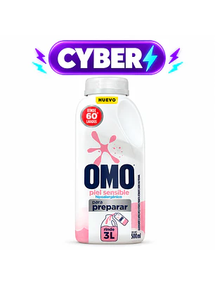 Detergente líquido Omo DT para diluir piel sensible 500 ml