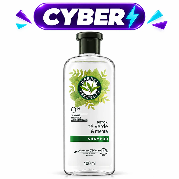 SHAMPOO HERBAL ESSENCES DETOX TE VERDE Y MENTA 400ML 1