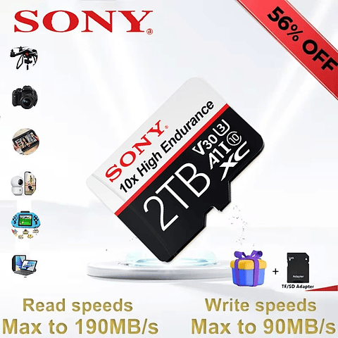Tarjeta Memoria SD Sony XC 2TB Alta Velocidad