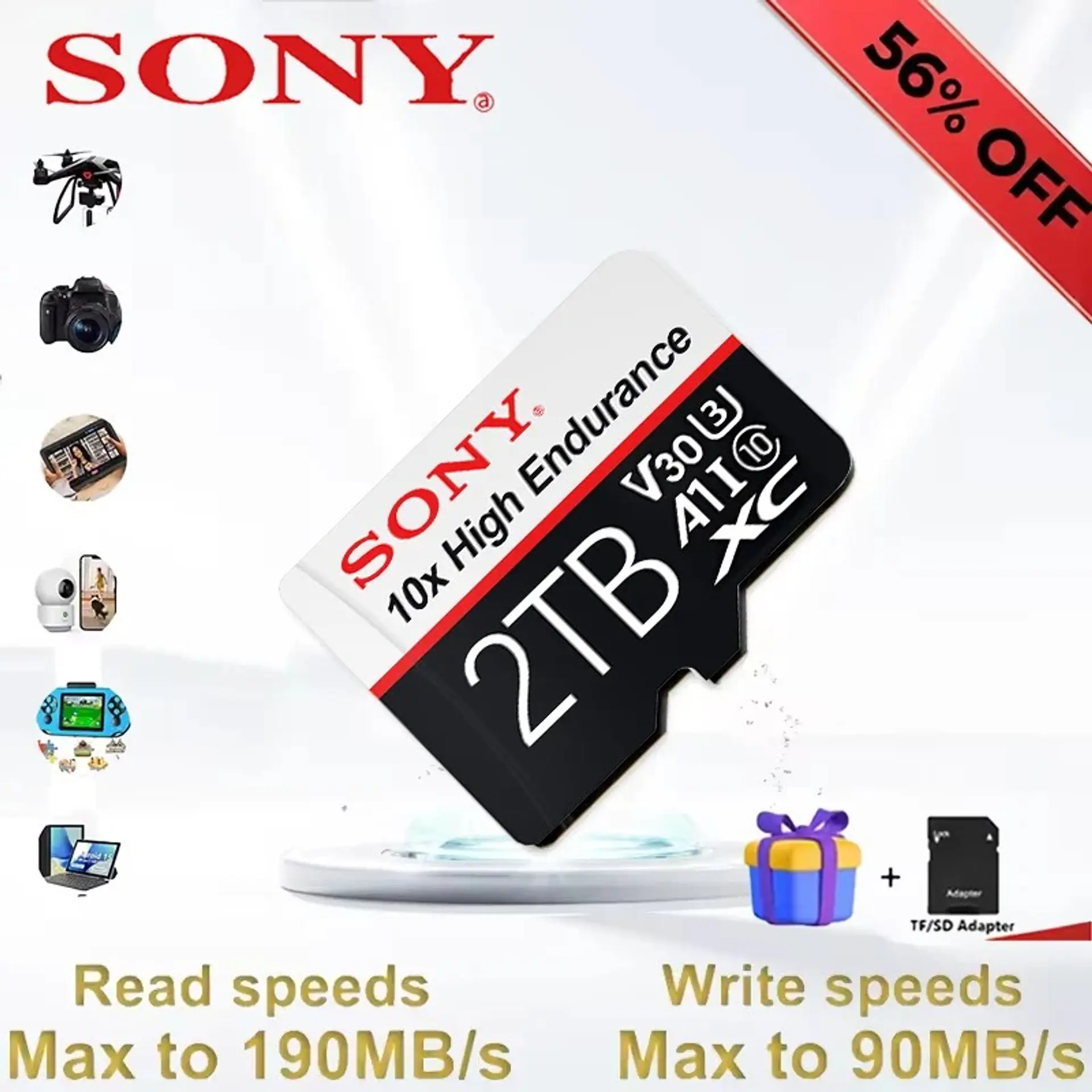 Tarjeta Memoria SD Sony XC 2TB Alta Velocidad 1