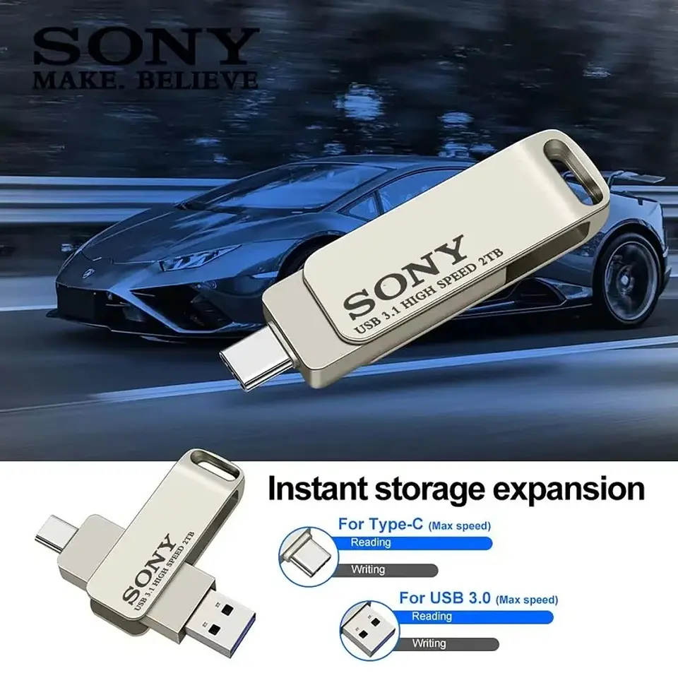 Pendrive Sony USB 3.1 HIGH SPEED 2TB 3.0 gris 4
