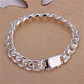 Pulsera Plata 925 Ancha 10 Mm con Broche Calidad Premium - Miniatura 1