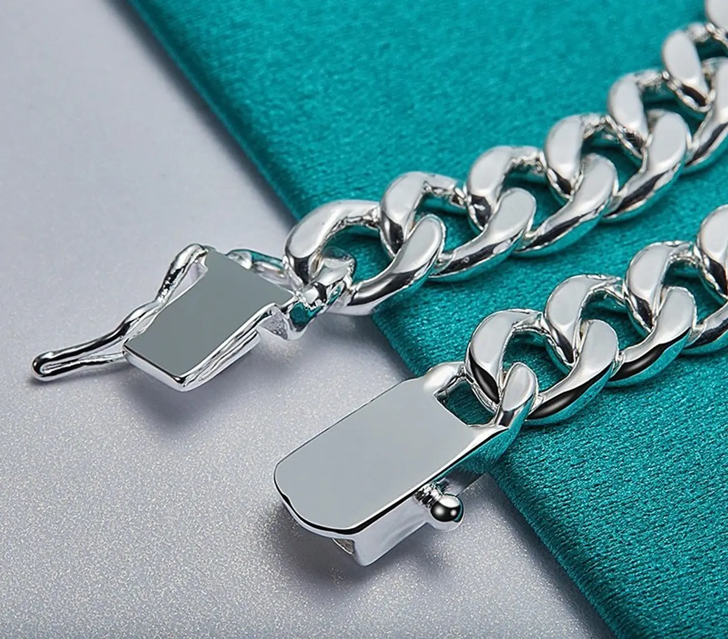 Pulsera Plata 925 Ancha 10 Mm Con Platina 2