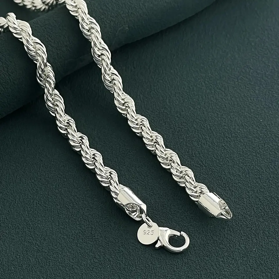 Collar Estilo Plata 925 Diseño Tourbillon 8 Mm 3