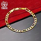 Pulsera Eslabón 7mm  Estilo Oro 18k - Miniatura 1