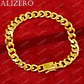 Pulsera Ancha 10mm Bañada en Oro 18k con Broche - thumbnail 3