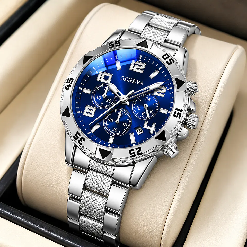 Relejo Geneva Diseño Plateado Elegante 2