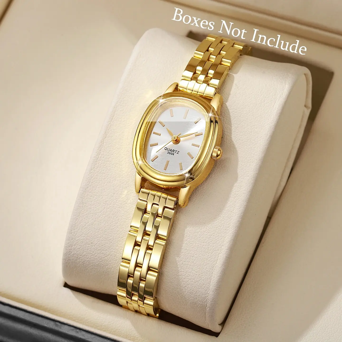 Reloj Mujer Ovalado Dorado Impermeable 5