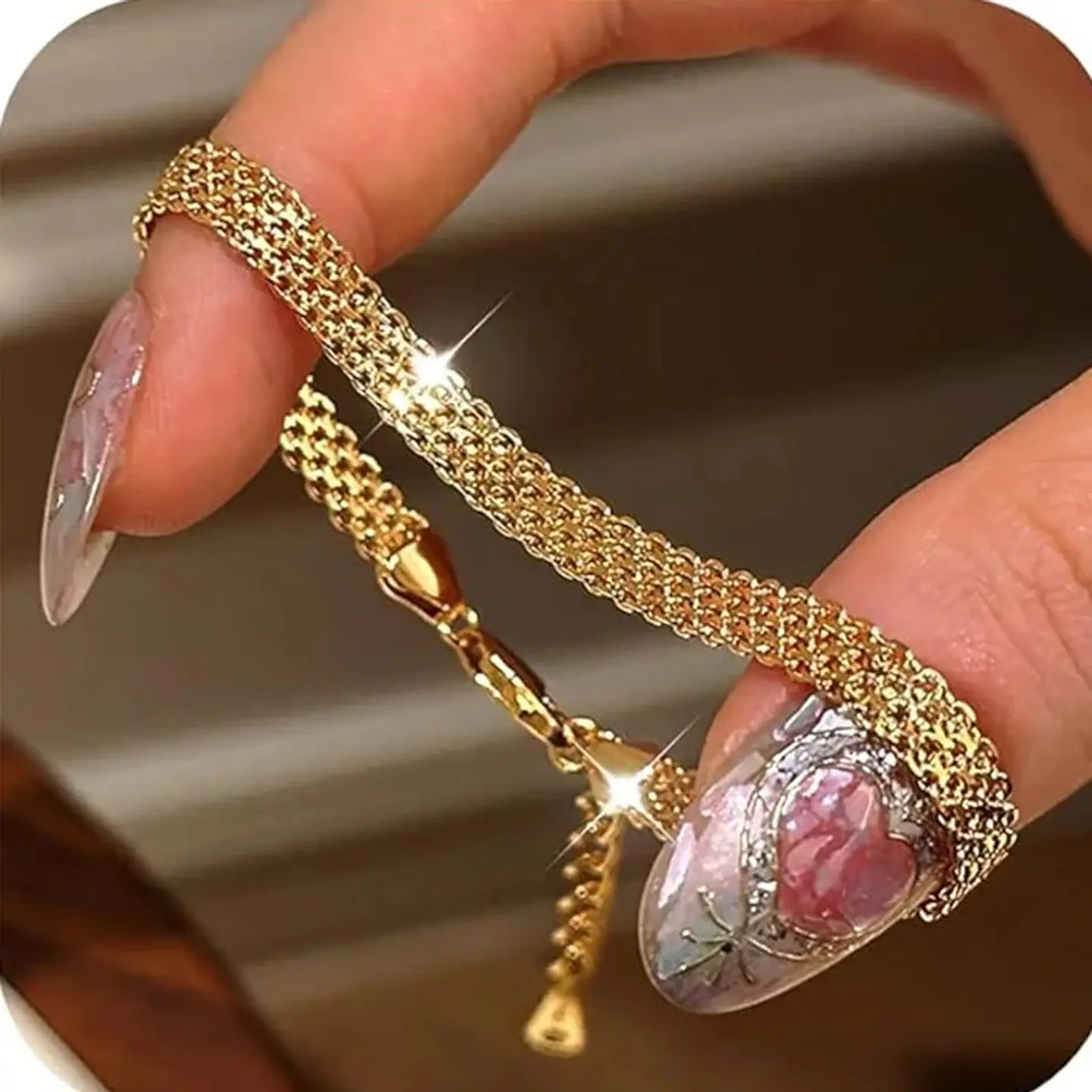 Pulsera Diseño Cascada Chapada en Oro 18K Calidad Premium 4