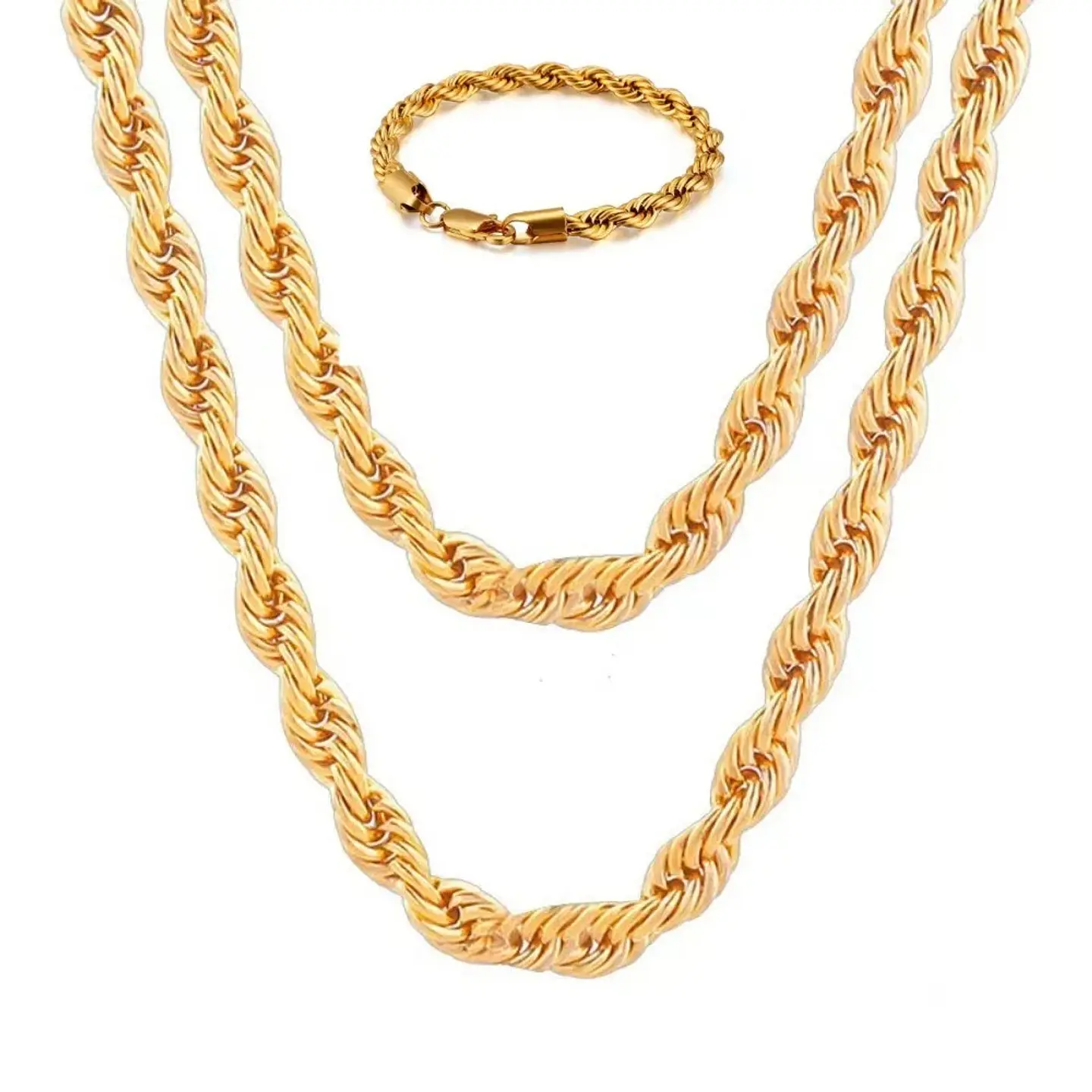 Pack Collar y Pulsera Tourbillon enchapado oro 18k Calidad 1