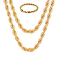 Pack Collar y Pulsera Tourbillon enchapado oro 18k Calidad - Miniatura 1