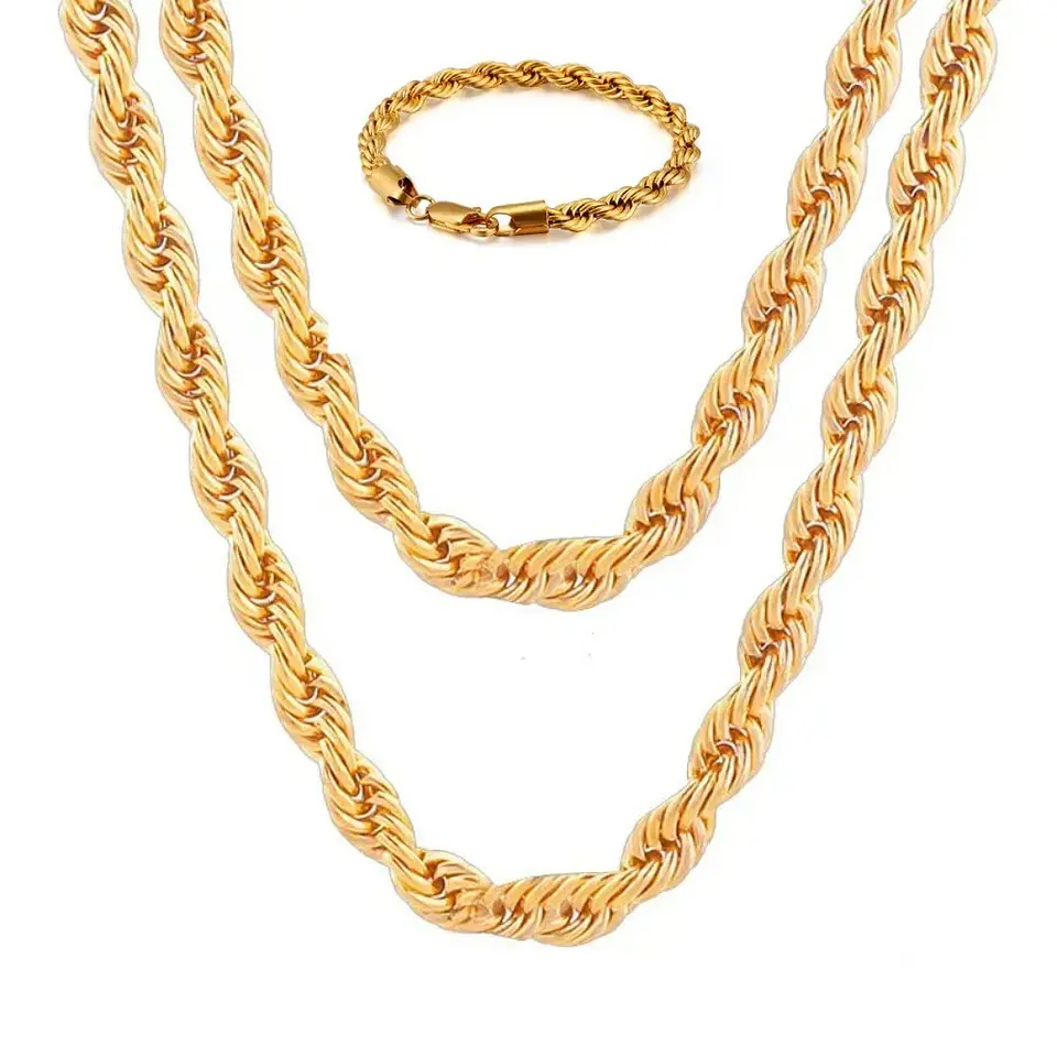 Pack Collar y Pulsera Tourbillon enchapado oro 18k Calidad 1