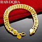 Pulsera Eslabón Plano Chapada Oro 18k Calidad Premium - Miniatura 1