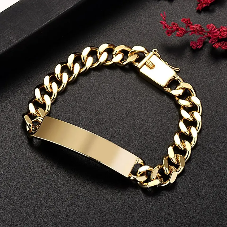 Pulsera Diseño Platina Chapado Oro 18k Calidad Premium 2
