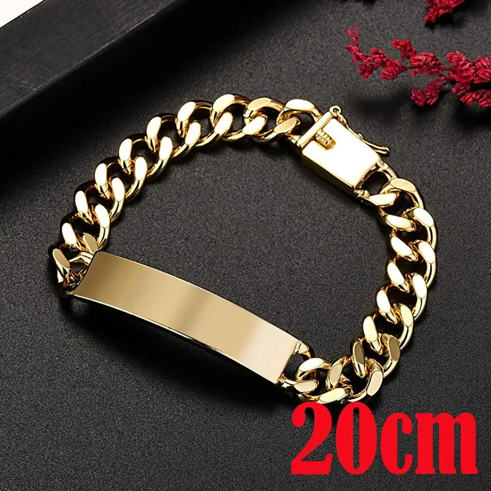 Pulsera Diseño Platina Chapado Oro 18k Calidad Premium 3