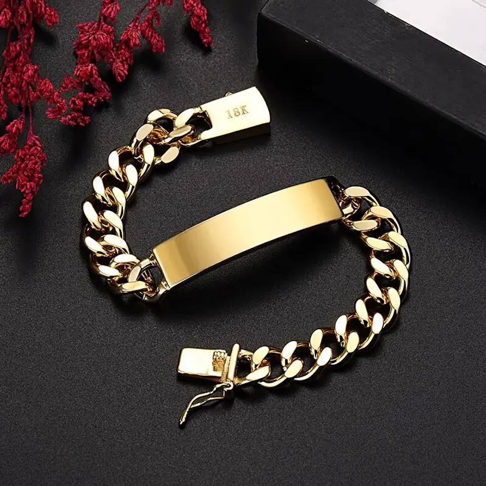 Pulsera Diseño Platina Chapado Oro 18k Calidad Premium 4