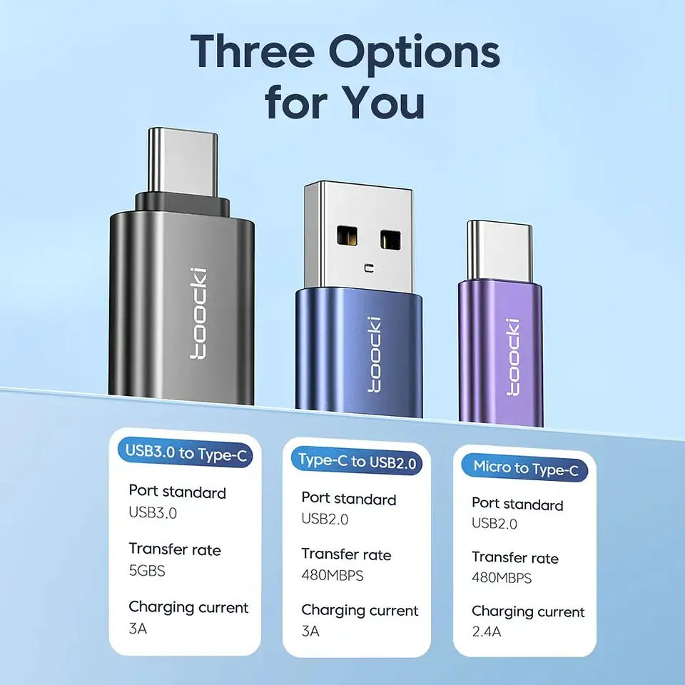 Adaptador Usb-c A Usb Carga Ultra Rápida 3