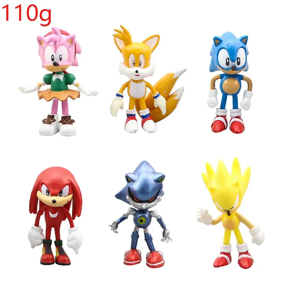 Figuras De Colección Sonic 6 Unidades 1