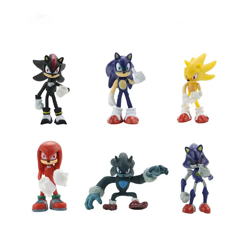 Figuras De Colección Sonic 6 Unidades 3