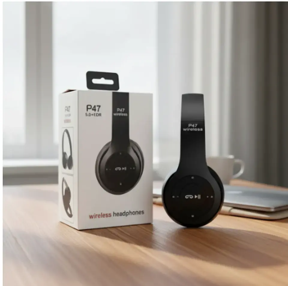 Audífonos Bluetooth Inalámbricos P47 Con Radio Fm, Mp3  1