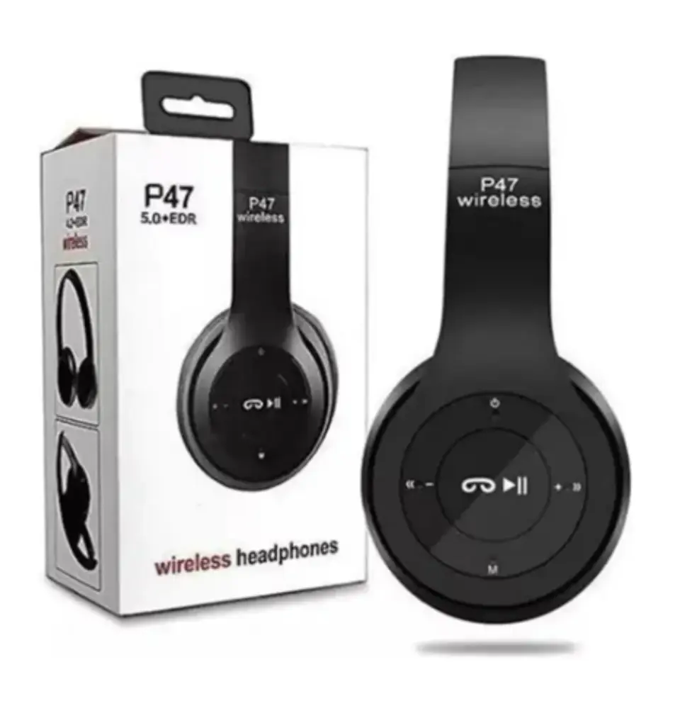 Audífonos Bluetooth Inalámbricos P47 Con Radio Fm, Mp3  2
