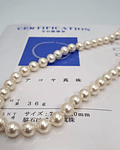 Collar de perlas akoya japonesa redondas de 8 mm blancas 