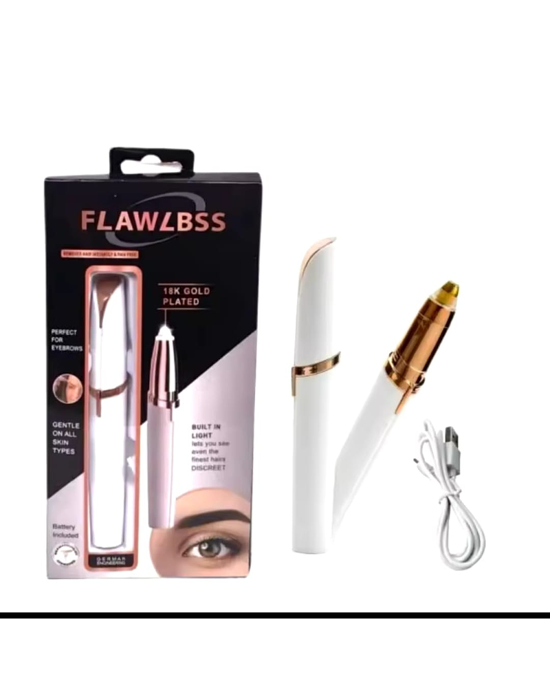New Guard Wing 18k Gold Plated Electric Eyebrow Portable Women Shaver Remover
