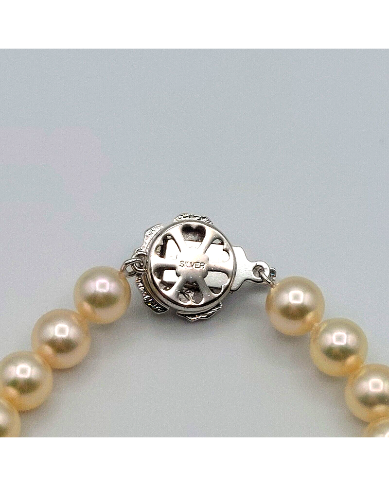 Collar de perlas akoya japonesa redondas de 8 mm blancas 