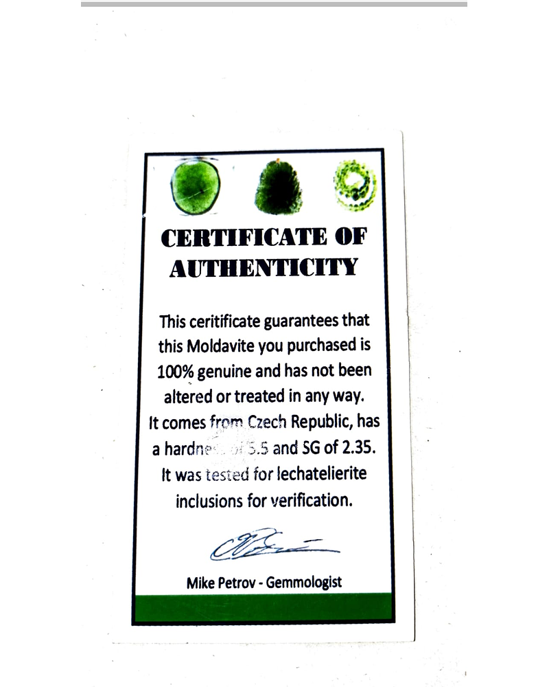 MOLDAVITA ORIGINAL DE REPUBLICA CHECA  100 %   16,20 CT 