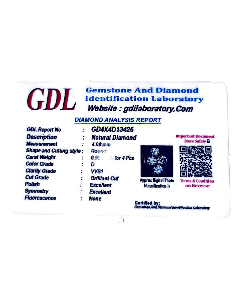 DIAMANTES NATURALES DE 4 MM CADA UNO 3 UNIDADES   75 PUNTOS  TOTAL  APROX