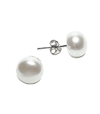 HERMOSOS  AROS DE PERLAS CULTIVADAS  DE LOS MARES DEL SUR  10 MM ENGARCE PLATA 925