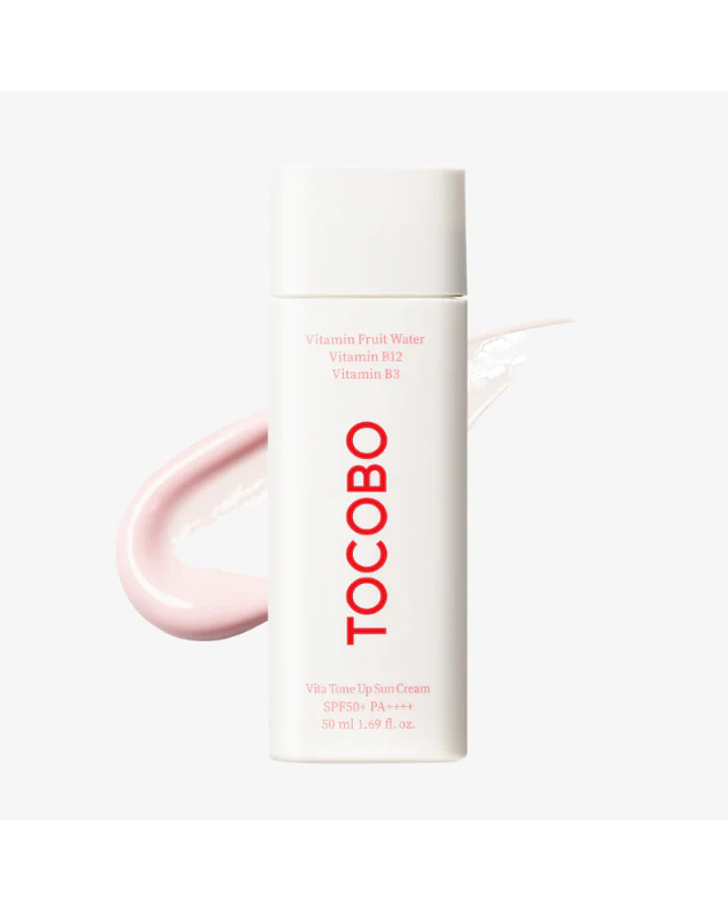 TOCOBO VITAMIN FRUIT WATER 51% VITAMIN B12 VITAMIN B3   VITA TONE UP SUN CREAM  SPF50+PA  ++++