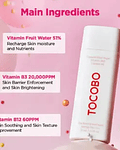 TOCOBO VITAMIN FRUIT WATER 51% VITAMIN B12 VITAMIN B3   VITA TONE UP SUN CREAM  SPF50+PA  ++++