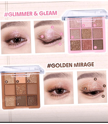 SHEGLAM SOMBRA DE OJOS 9 COLORES  