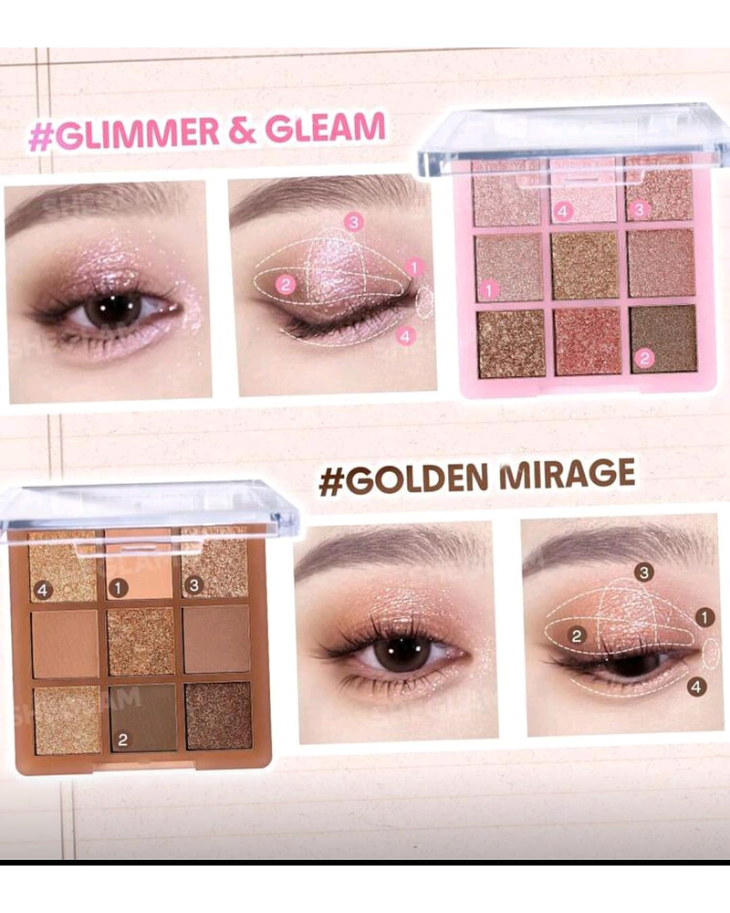 SHEGLAM SOMBRA DE OJOS 9 COLORES  