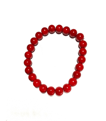PULSERA DE CORAL ROJO  100%   NATURAL  GENUINO  NO IMITACION AMULETO DE PROTECCION ENERGETICA 