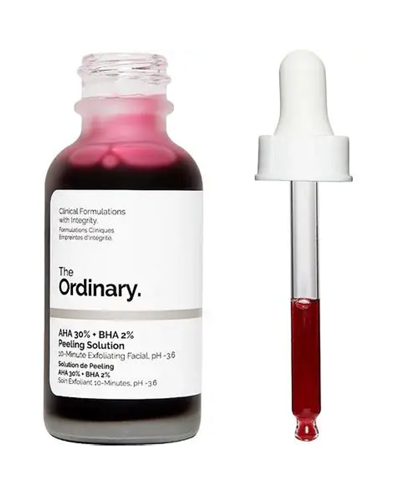 THE ORDINARY  AHA 30% +BHA 2%PEELING SOLUTION 10 MINUTOS DE EXFOLIACION FACIAL  PH -3,6